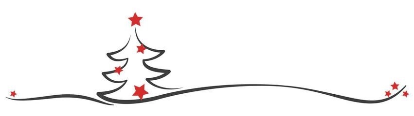 Zeichnung Baum in Schneelandschaft