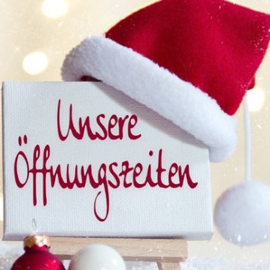 Öffnungszeiten im Dezember und Januar
